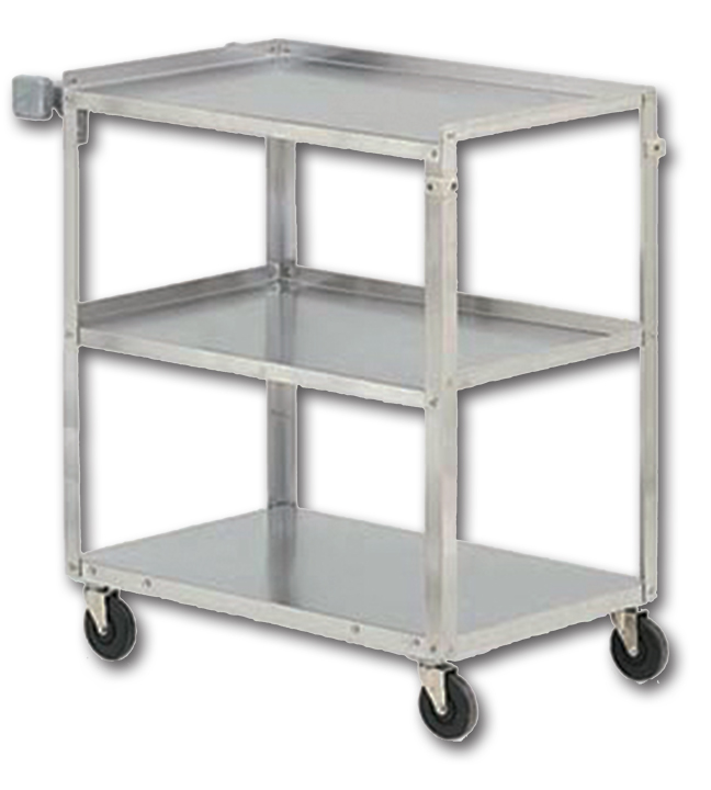 080906 Stainless Steel Bus Cart 30.875"L x 17.75"W x 33.75"H